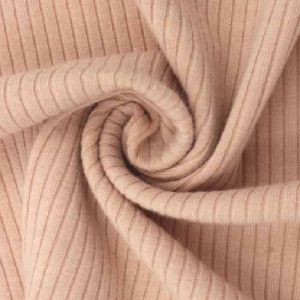 Peach Light Solid 4x2  Rib Knit Fabric