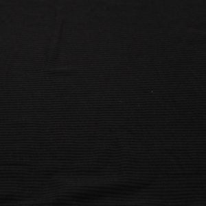 Black Poly Cotton Spandex  4x2 Rib Knit Fabric