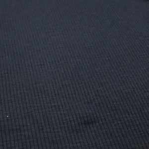 Navy Poly Cotton Spandex  4x2 Rib Knit Fabric