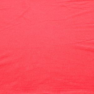 Red Poly Cotton Spandex  4x2 Rib Knit Fabric
