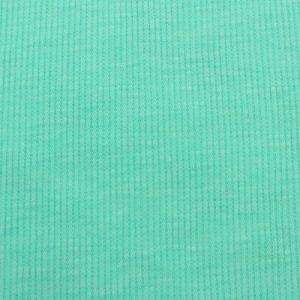 Green Mint B Poly Cotton Spandex  2x1 Rib Knit Fabric