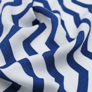 Blue White Chevron Woven Fabric by the BOLT - (GET 45 YARDS for ONLY $1/Yard)