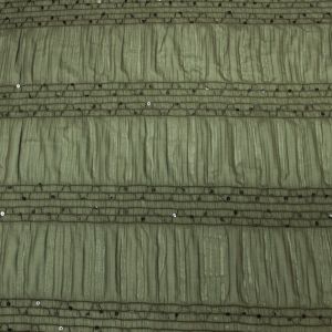 Dark Olive Chiffon Stretch Sequin Fabric by the BOLT - (GET 45 YARDS for ONLY $1/Yard)