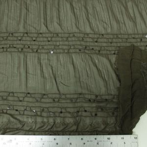 Dark Olive Chiffon Stretch Sequin Fabric by the BOLT - (GET 45 YARDS for ONLY $1/Yard)