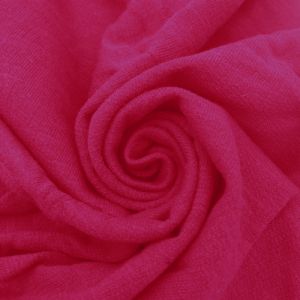 Hot Pink 100% Cotton Slub French Terry Fabric by the Yard