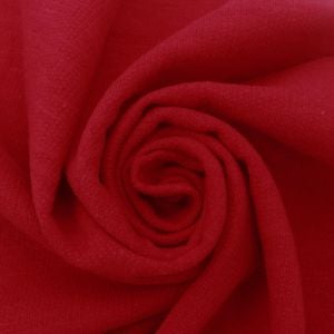 Red 100% Cotton Slub French Terry Fabric by the Yard