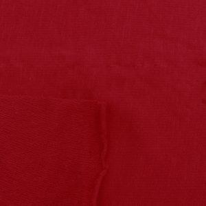 Red 100% Cotton Slub French Terry Fabric by the Yard