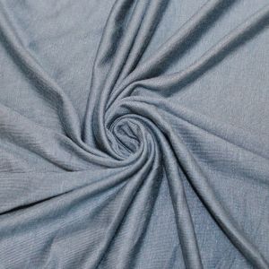Blue Steel Light-weight Rayon Spandex Jersey Knit Fabric - 160 GSM