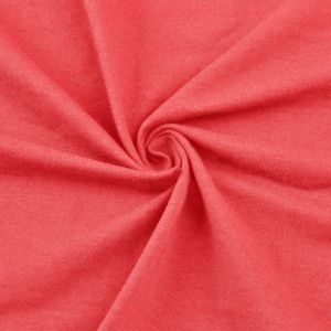 Deep Coral Cotton Spandex Jersey Knit Fabric Combed 10oz