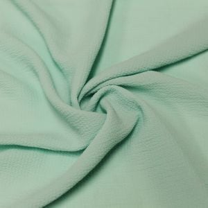Green Mint Light Bubble Chiffon Fabric Textured Chiffon