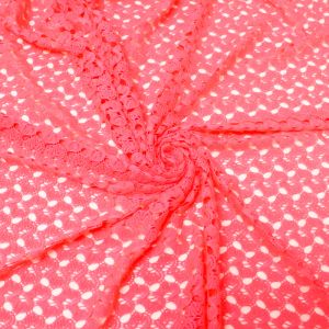 Hot Pink Neon Bette Lace Pattern Lace Fabric