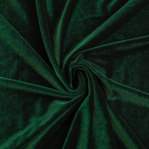 Hunter Green 4-Way Stretch Velvet Fabric