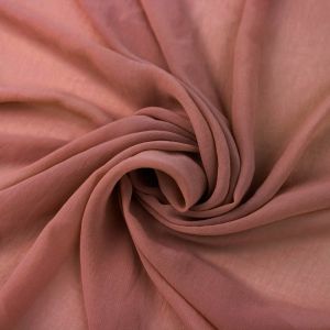 Mauve Pale Solid Hi-Multi Chiffon Washed Fabric