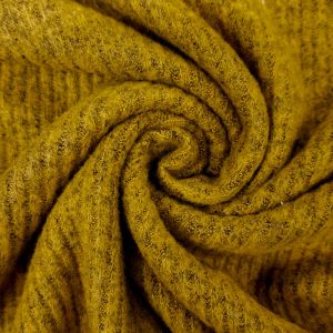 Mustard Light on Hacci Rib Brushed Fabric
