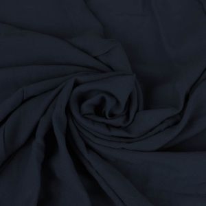 Navy Solid Rayon Crepe Fabric