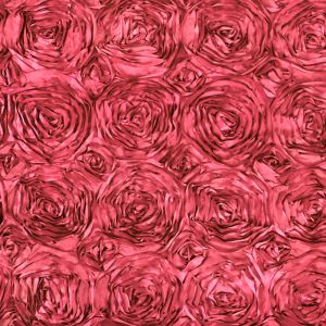Neon Pink Satin Rosette Fabric