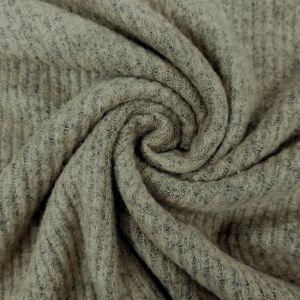 Oatmeal on Hacci Rib Brushed Fabric