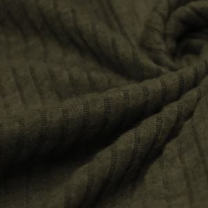 Olive 6x3 Brushed Poly Rayon Rib Knit