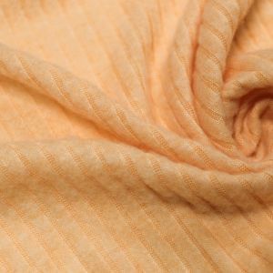 Orange Chambray 6x3 Brushed Poly Rayon Rib Knit