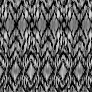 Black Grey  in Tie Dye Printed on 4x2  Rib Knit Fabric