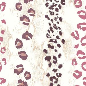 OffWhite Mauve Animal Skin Pattern Printed on Rayon Crepon Fabric