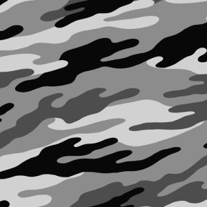 Grey Black Camouflage Design Printed Hacci Non Brushed Fabric