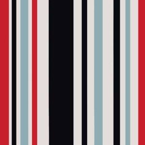 Navy Red Stripes Pattern Printed on Rayon Spandex Jersey Knit Fabric 