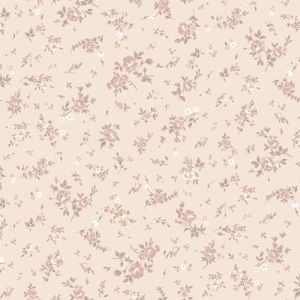 Pale Blush with Pink Ditsy Floral Pattern Printed on 100% Poly Fancy Yoryu Fabric 