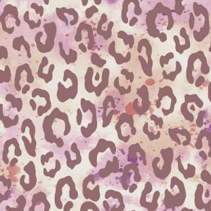 Vanilla Pink Leopard Pattern Printed on Rayon Spandex Jersey Knit Fabric
