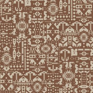 Pecan Sand Aztec Tribal Pattern Printed on Sweater Knit Fabric