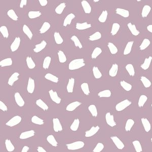 Lilac OffWhite Animal Pattern Printed Poly Moroccan Fabric by the Yard
