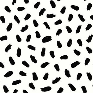 Off White Black Animal Pattern Printed Poly Moroccan Fabric by the Yard