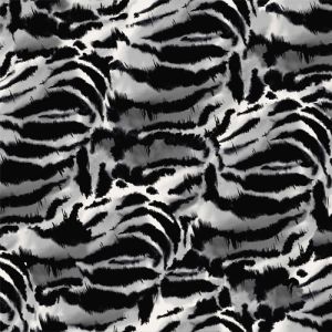 Grey Black Animal Skin Pattern Printed on ITY Fabric by the Yard