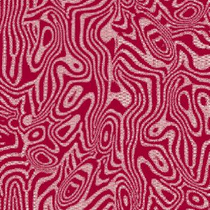 Red Tan Abstract Pattern Printed Venezia Fabric by the Yard