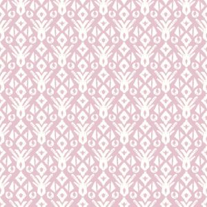 Pink Off White Ethnic Pattern Printed on Rayon Crepon Fabric by the Yard