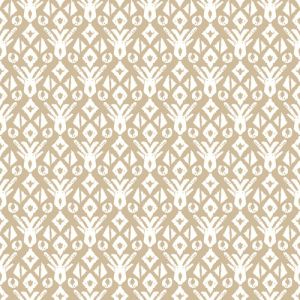 Sand Off White Ethnic Pattern Printed on Rayon Crepon Fabric by the Yard