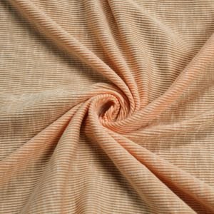 Peach Papaya 2x1 Heavy-Weight Rib Sand Wash Knit Fabric