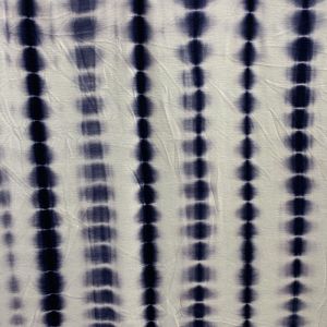 Navy Denim Tie Dye Pattern Printed on Rayon Spandex Jersey Knit Fabric