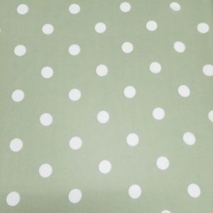 Sage Dots on Off White 58'' Wool Dobby Fabric by the Yard