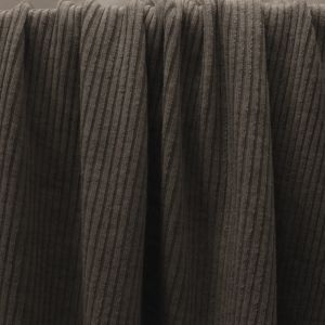 Smokey Brown 4x2 Thermal Ribbed Stretch Knit Fabric