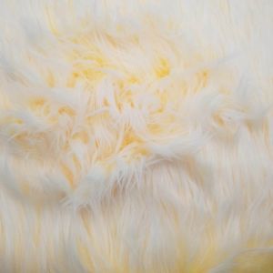 Sunny Yellow Frosted Long Pile Fur on Newborn Cuddly Newborn Nest , Photo Prop Basket Stuffer