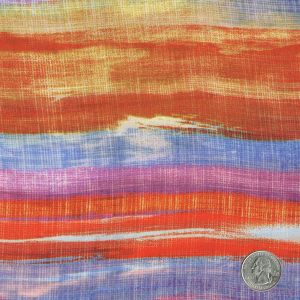Red Sky Brush Strokes Print On Hi Multi Chiffon Fabric by the BOLT - (GET 45 YARDS for ONLY $1/Yard)