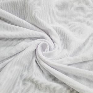White 2x1 Heavy-Weight Rib Sand Wash Knit Fabric