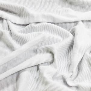 White 2x1 Heavy-Weight Rib Sand Wash Knit Fabric