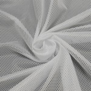 White Micro Mesh Knit Fabric